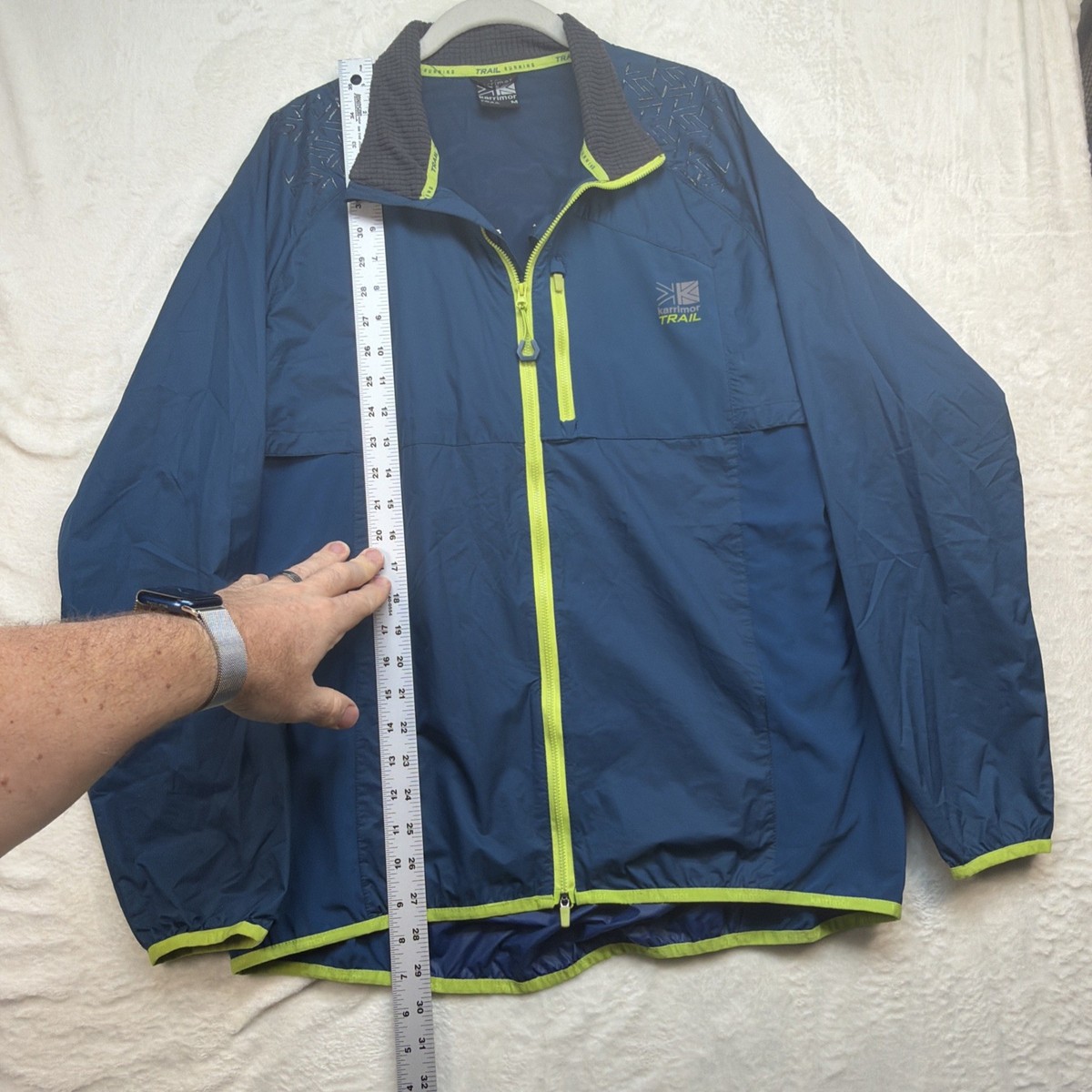 Karrimor Trail Running Jacket Mens Medium Blue Lightweight 