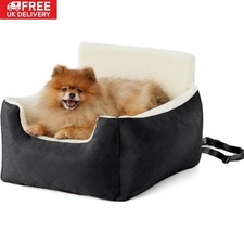 Pet Car Seat Plush Cosy Car Booster Seat with Safety Leash for Small Dog and Cat