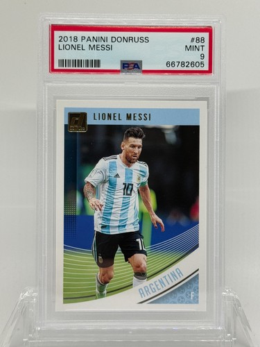2018 Panini Donruss Soccer #88 LIONEL MESSI ARGENTINA PSA 9 MINT