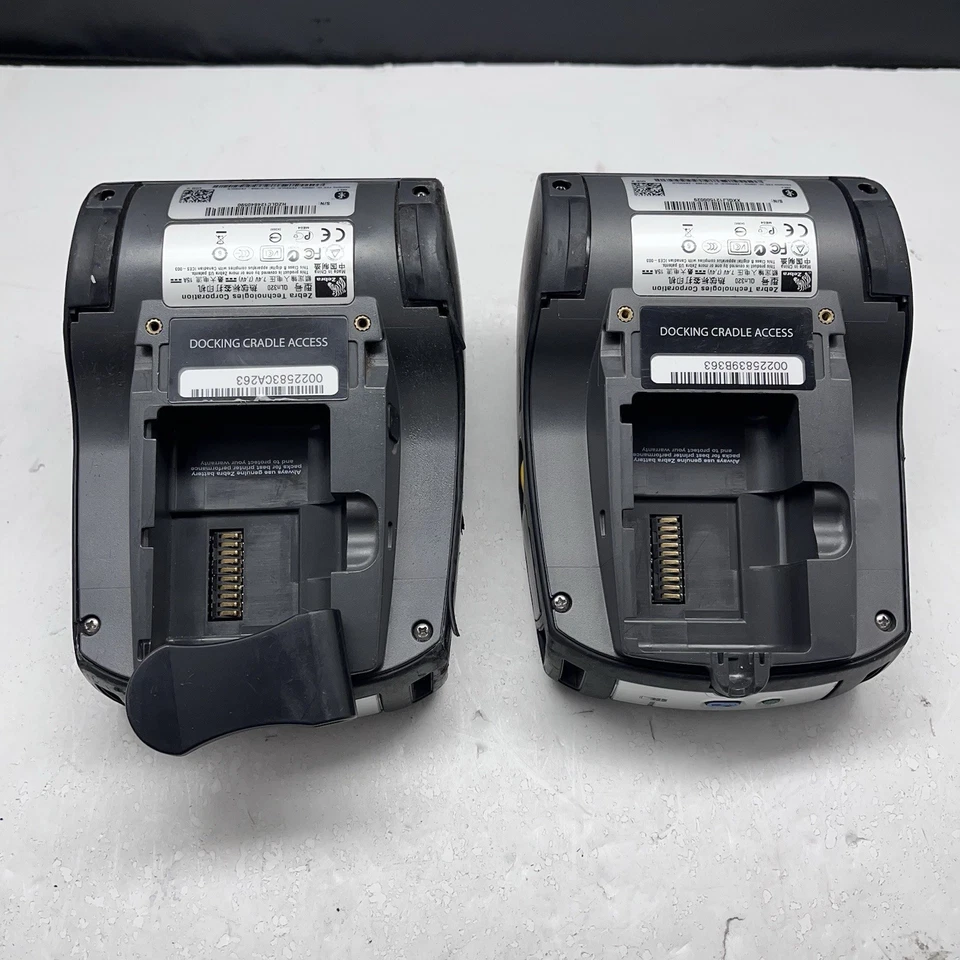 Lot Of 2 Zebra QLn320 Mobile Label Printers Bluetooth USB Sold As Is C4 - Image 4 of 4