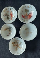 Japanese Empire Military Sake Cups Antique Set of 6 Vintage Soldier Goblets