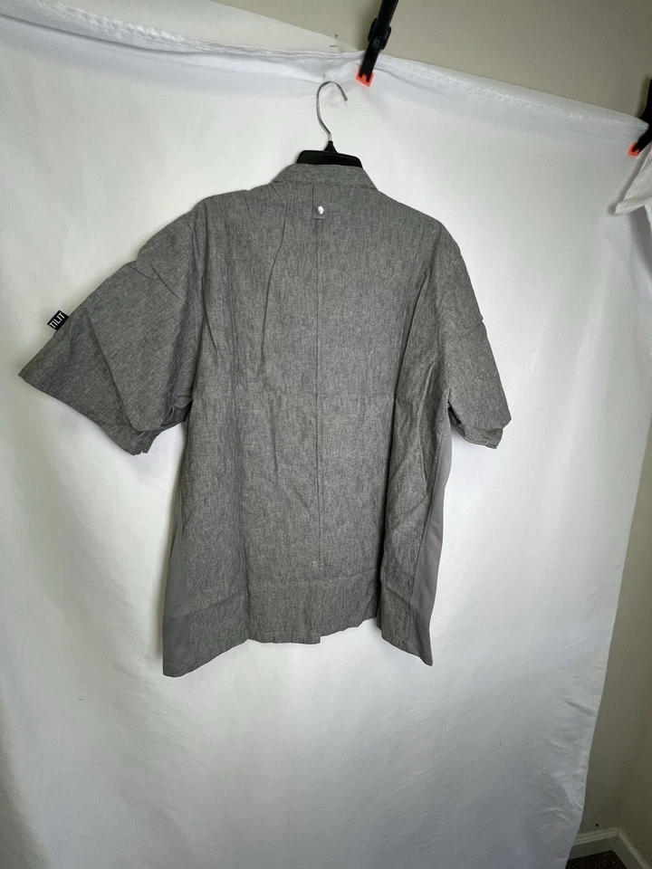 TILIT Men's Recyled Chef Coat Gray NWT sz M - Image 2 of 4