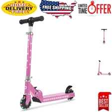 Kids Jupiter 2-Wheel Light-Up Kick Scooter - Adjustable Height & Folding Design