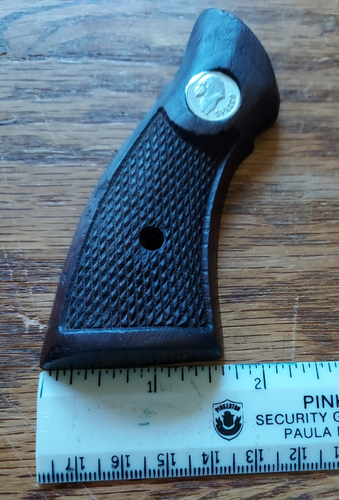 SPESCO Falcon Revolver Checkered Wooden Grips Square Butt Silver Medallion #294 - Picture 9 of 10