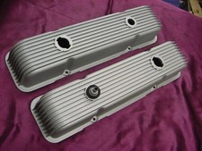 Chevy Small Block Original U.s. Made Cal Custom Finned Valve Covers
