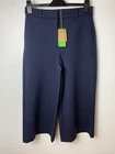 Boden Wide Leg Cropped Navy Trousers UK12 R