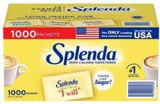 Splenda No Calorie Sweetener Portion Packets 1000 ct 2.2 lbs