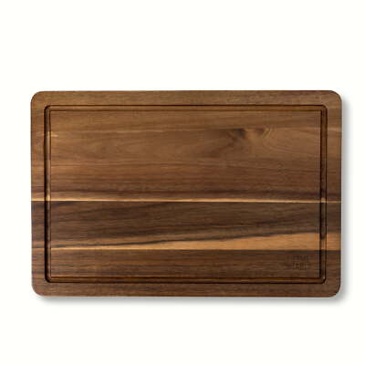 Large 12''x18'' Acacia Wood Cutting Board with Triangle Shaped Anti-Slip Grips