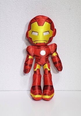 Marvel Spidey & His Amazing Friends Iron Man Red & Gold Plush Doll Toy 9'' EUC