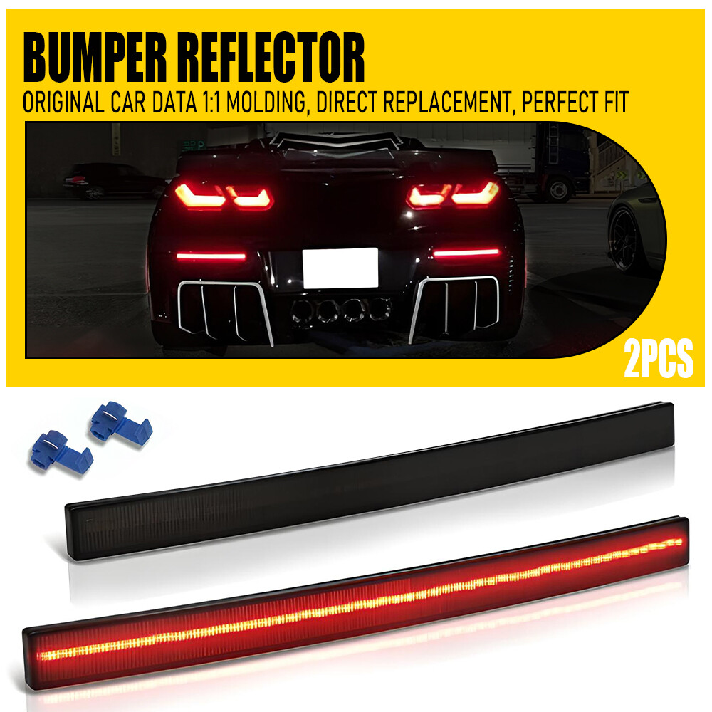 Smoke LED Bumper Reflector Tail Light for Chevy Corvette C7 2014-2019 NA2