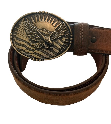 Vintage Express S Leather Black Belt With Beautiful Buckle  display picture 1