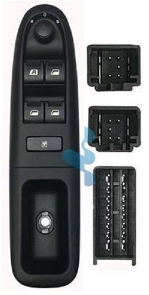 Commutateur de lève-vitre avant gauche pour Peugeot 406 noir à 2 boutons