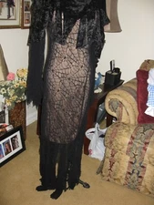 FORUM NOVELTIES BLACK WIDOW BRIDE DRESS MEDIUM ADULTS #54733 HALLOWEEN