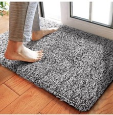 24 x 36 Front Door Mat, Absorbent Non-Slip Entryway Rug, Rubber Back Low-Profile