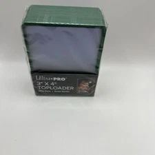 Ultra Pro 3X4 GREEN BORDER Toploaders 35pt 1 Pack of 25 for Standard Sized Cards