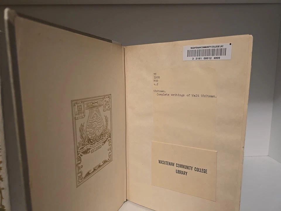 Writings of Walt Whitman 1902 Camden Book Lovers Edition Vellum Set 471 Of 500 - Image 3 of 3