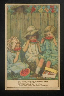 1929 NEGRO HUMOR Kids Watermelon Fralinger's Salt Water Taffy Atlantic City NJ