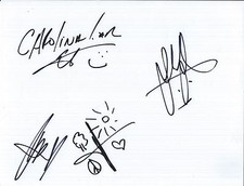 Carolina Liar Signed Autographed 8.5x11 Sketch Drawing Photo Sheet Chad Wolf