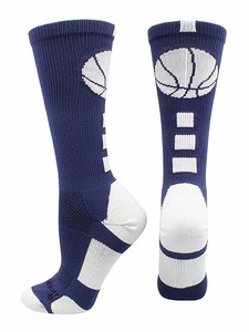 navy basketball socks