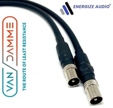 Premium Male to Male TV Aerial Lead. 75ohm Van Damme Coax cable, Triax Aerial