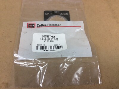 EATON 10250TM5r Cutler-Hammer Legend Plate,Half Round,  UP-OFF-DOWN