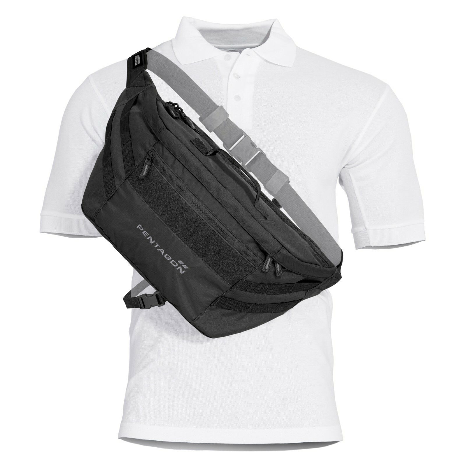 PENTÁGONO Bolsa Mochila Riñonera Militar Casual TELAMON Negra