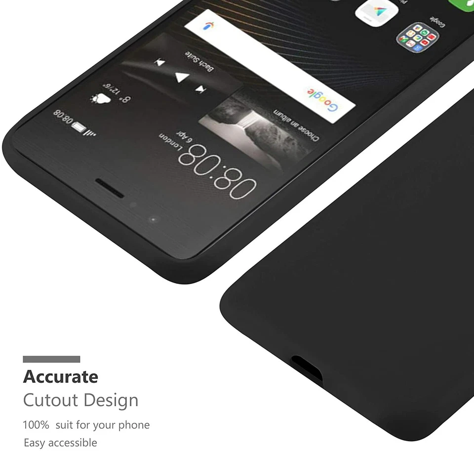 Cover Silicone TPU Morbida Protettiva Custodia per Huawei P9 Lite Nero - Immagine 4 di 4