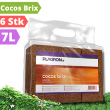 Plagron Cocos Brix 6St. 7L Substrat Growbox Kokostorf Kokosfaser Bodenhilfsstoff