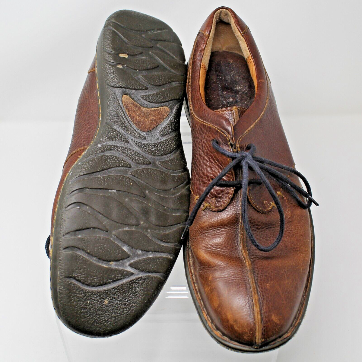 Born Leather Split-Toe Dark Brown Mens size 9.5 W Split Toe Joe Derby (Brown Burnished) – Alexander Noel main image 4