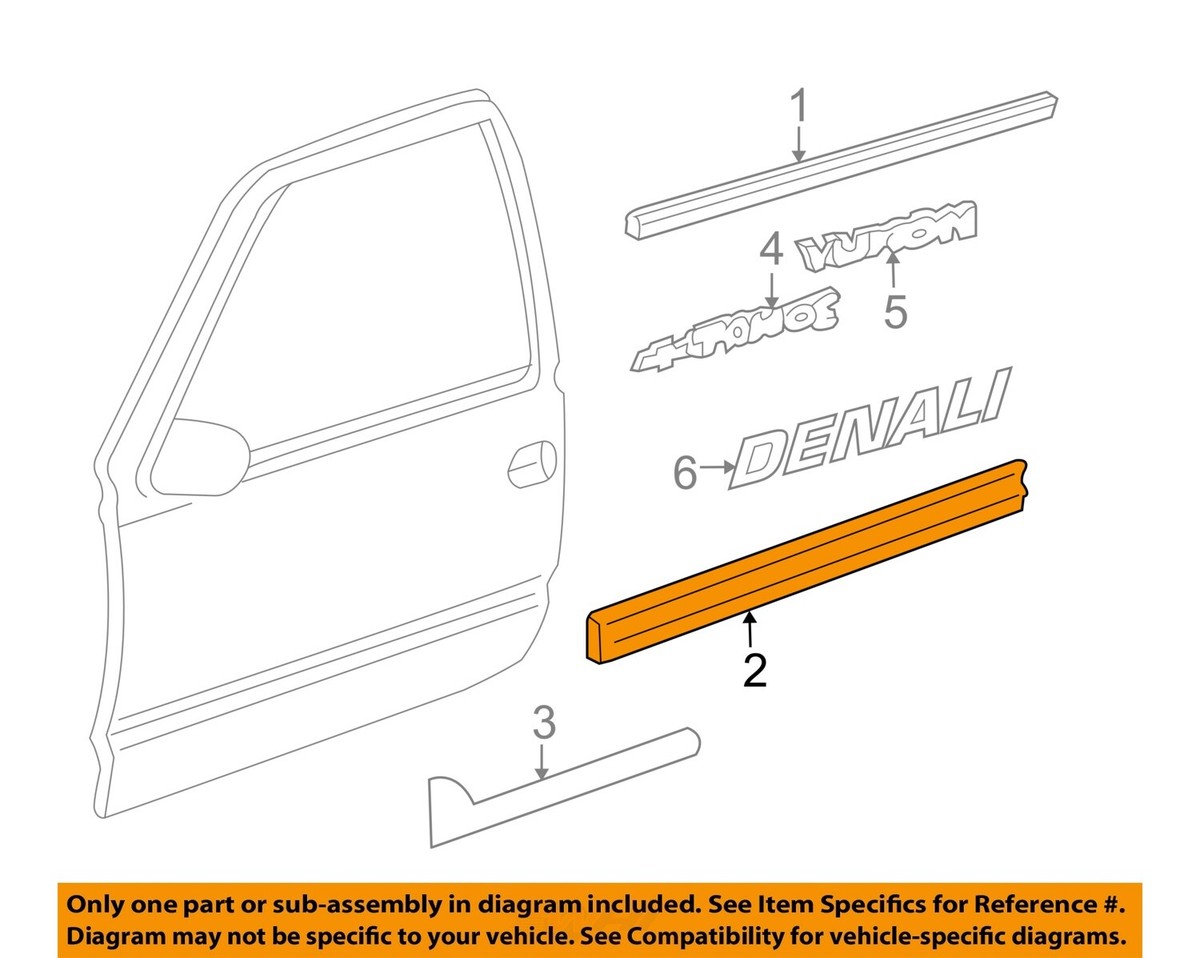 GM OEM FRONT DOOR-Body Side Molding Right 15169406 | eBay 