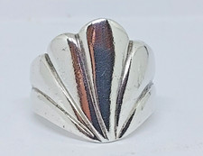 Sterling Silver 925 Shell Statement Ring Size 8  6.7g