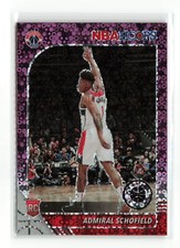 ADMIRAL SCHOFIELD #231 RC 2019-20 PANINI HOOPS PREMIUM WIZARDS PURPLE DISCO