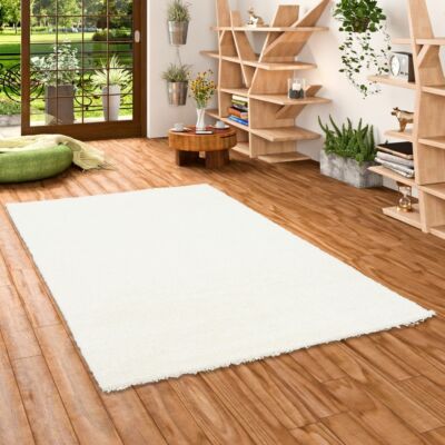 Hochflor Langflor Shaggy Teppich Aloha Weiß