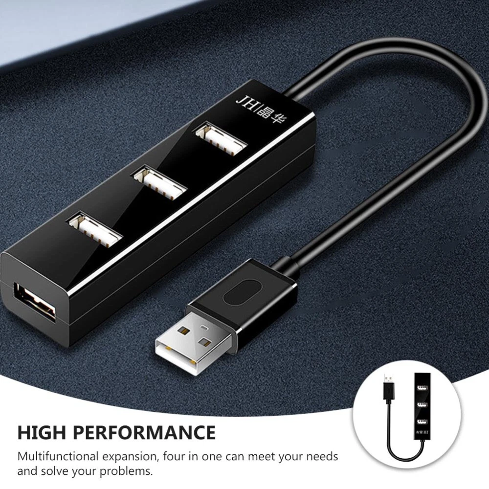 4-Port USB 2.0 Hub Extension Cable for PC with Multiple Connectors