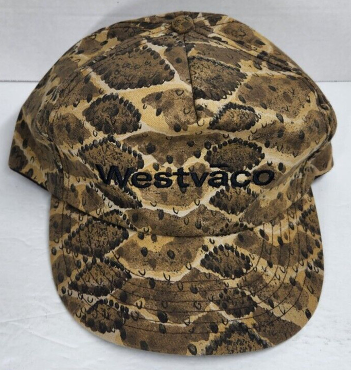 Westvaco Snakeskin Pattern Adjustable Trucker Hat… - image 1