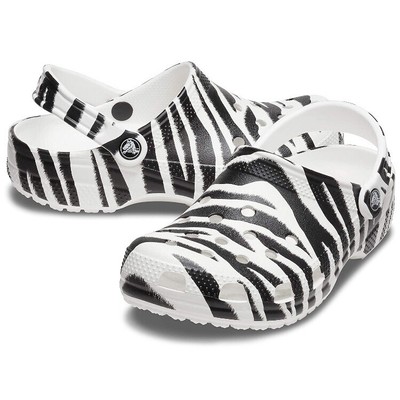zebra fuzzy crocs