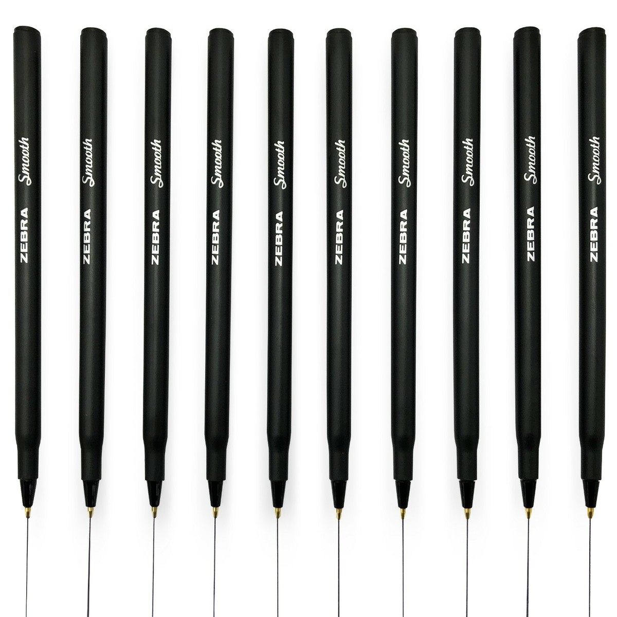 Zebra Z-Grip Smooth Kugelschreiber – 12er Pack Mit 1,0 Mm Feder – Schwarze Tinte & Bunte Designs