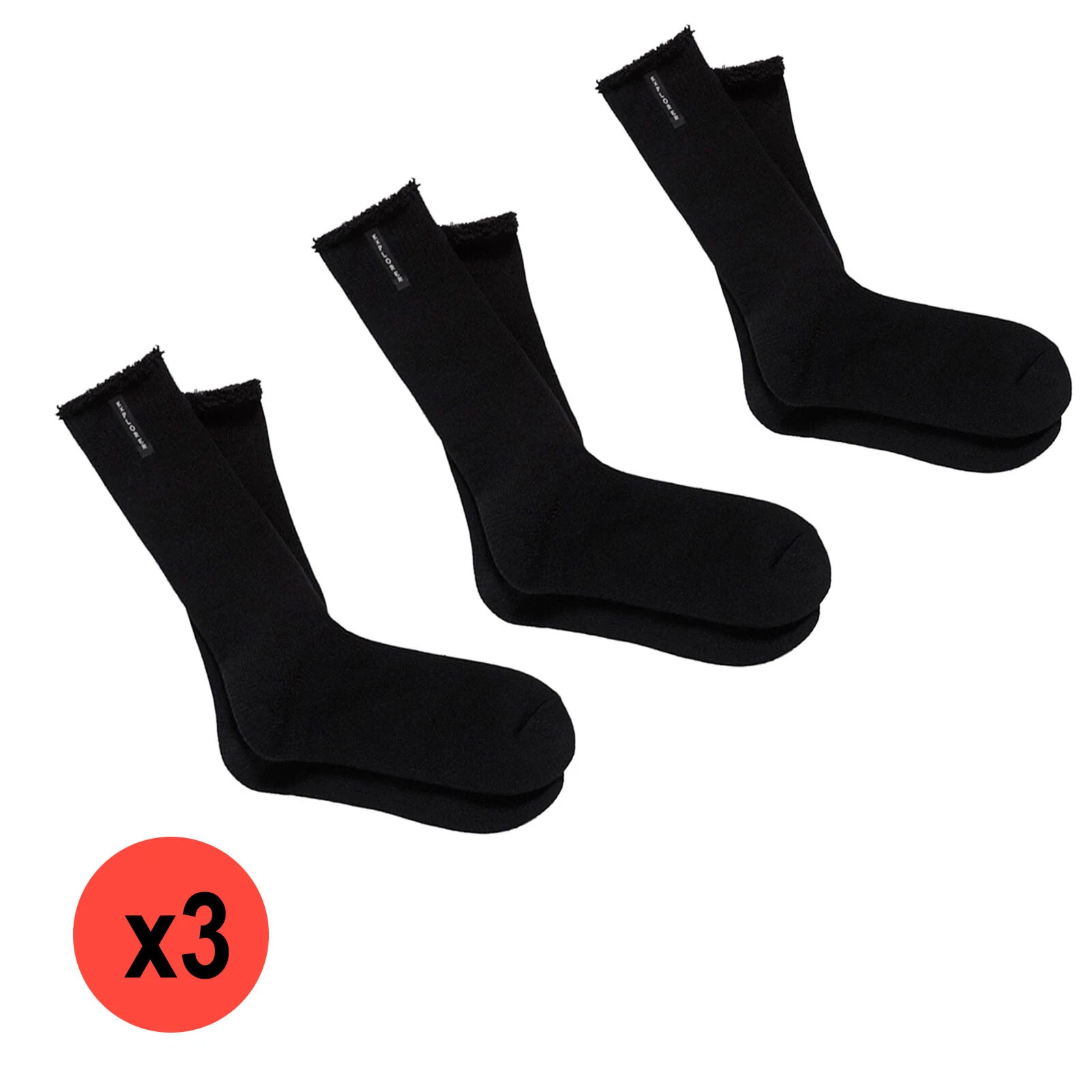 Bonds Explorer 3 Pairs Original Crew Mens Thick Work Wool Socks Black SYNW3W
Opens in a new window o