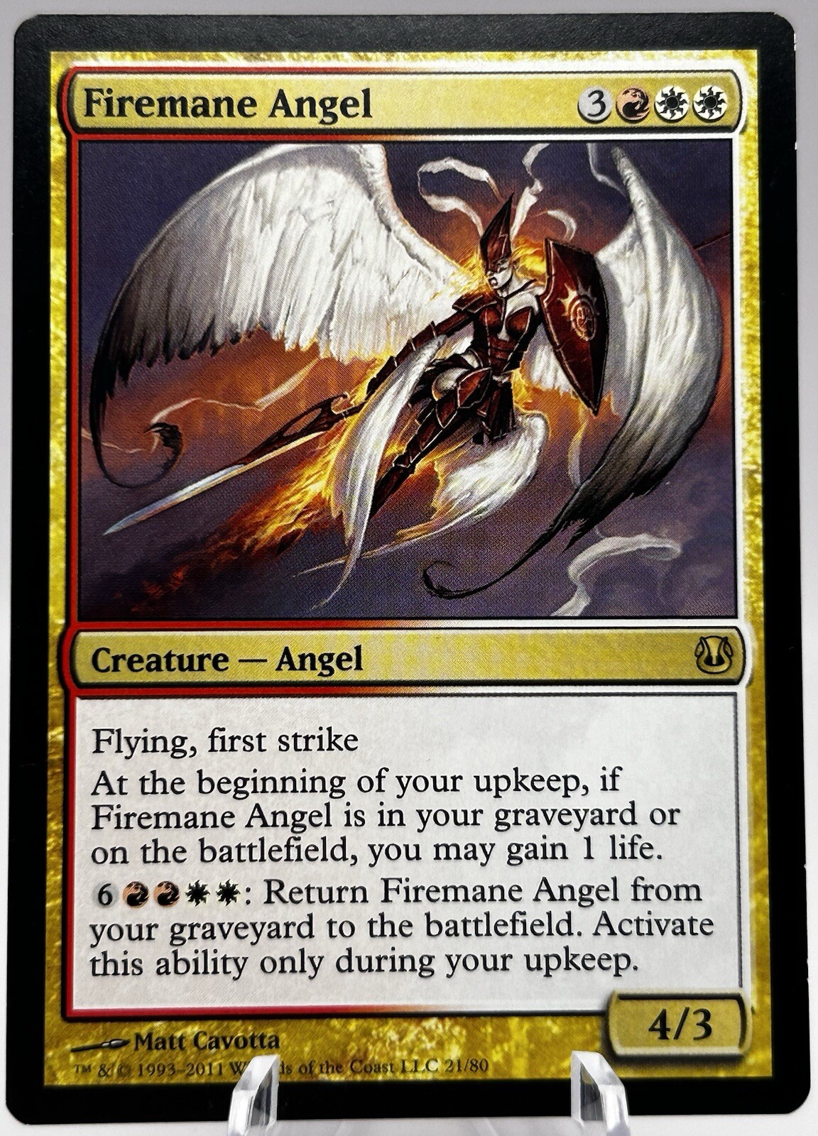 Firemane Angel 21/80 Duel Decks Ajani vs. Nicol Bolas MTG LP