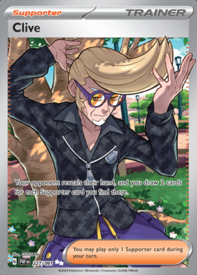 Clive (227/091) Ultra Rare Full Art Trainer | Pokemon Paldean