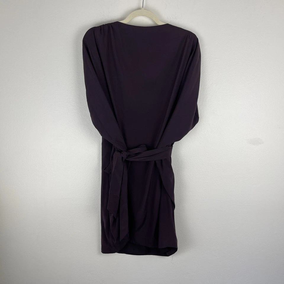 Suzi Chin for Maggy Boutique Dress Womens 2 Small Plum Silk Cocktail 80’s Mini - Image 2 of 4