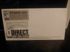 Vintage Studio 3DO Direct Software Game System 1995 Promo Card Insert