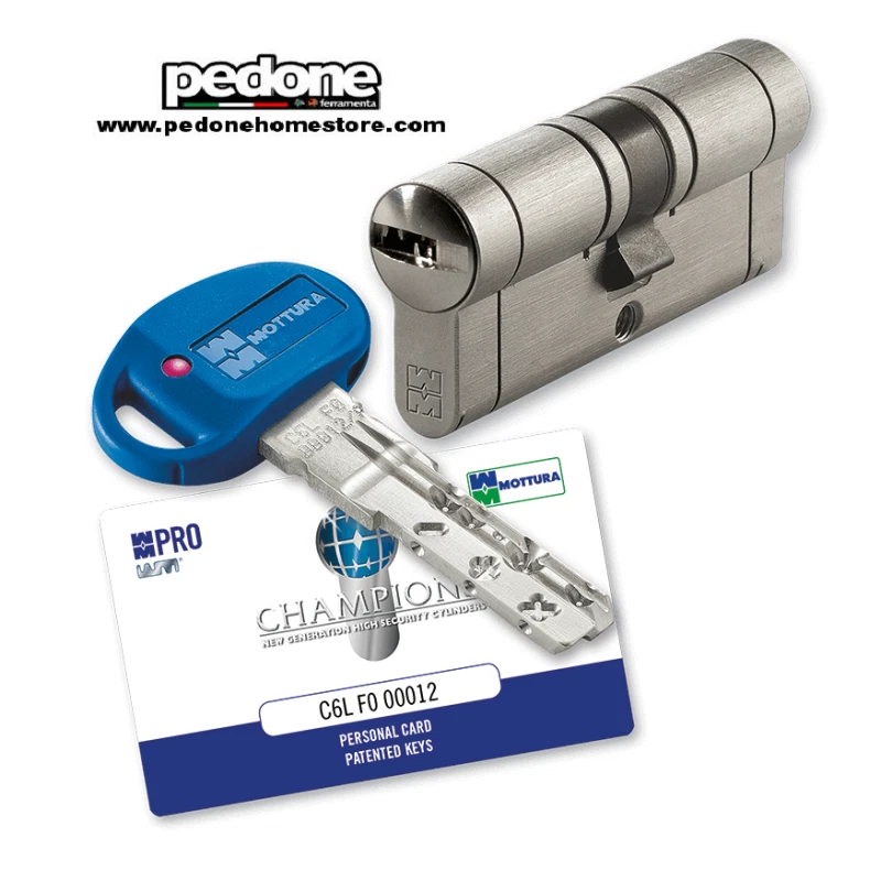 Cilindro Europeo Mottura Champions Pro 3+1 Chiave Cantiere Antitrapano Frizionat