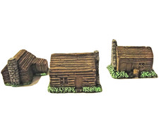 ACW 15mm Painted Resin Log Cabins – Wargaming Buildings & Terrain