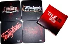 TRUE BLOOD Coasters 4-Pack Fangtasia Merlotte's Bar Grill tru:blood logo NEW BOX