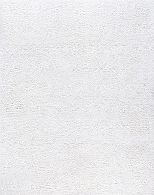 3x5 White Plush Stark Vibrant Single-Color Solid SOH1300 - Aprx 3' 11'' x 5'3''