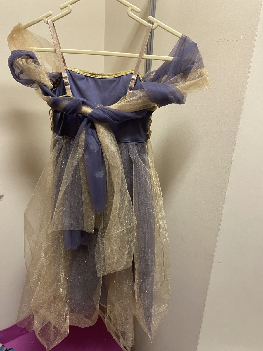 Curtain Call Dance Costume E639 Purple & Gold Ballet Recital Child