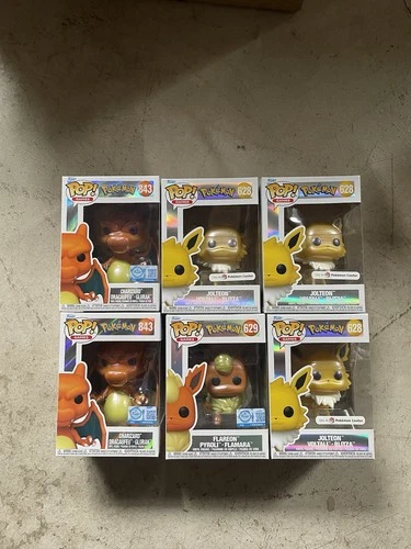 Funko Pop Lot Pokemon Jolteon Flareon Charizard W/ Protectors