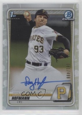 2020 Bowman Draft Chrome Picks Refractor 61/499 Logan Hofmann #CDA-LH Auto 9x7