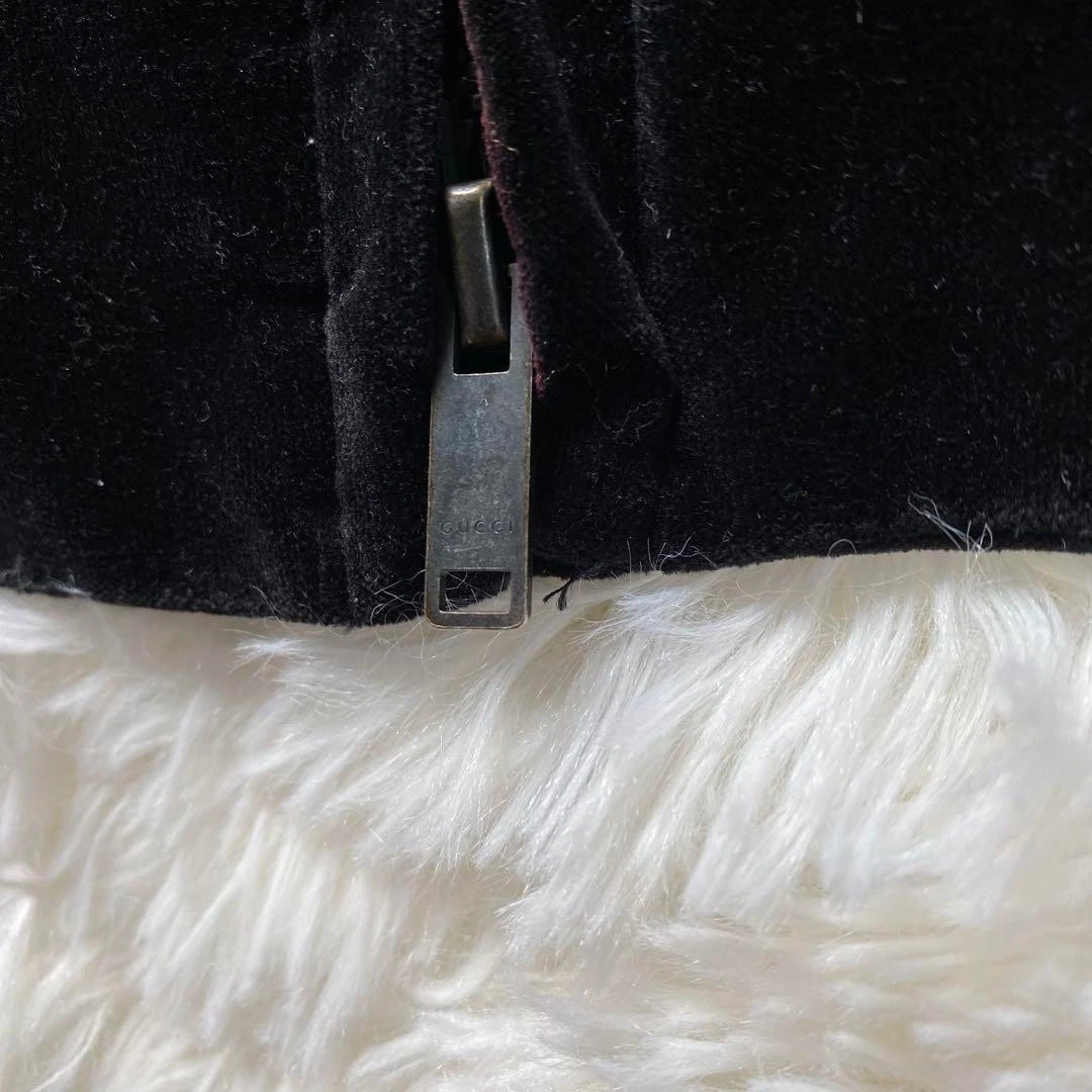 GUCCI Tom Ford epoca velluto giacca blouson colletto nero taglia 38 ES1